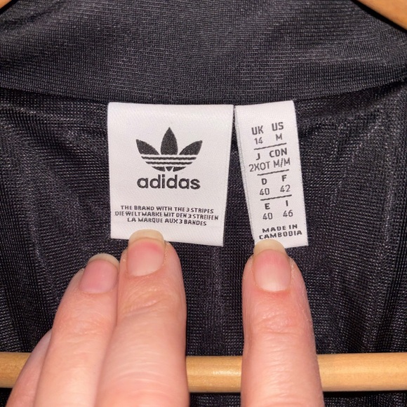 Adidas Originals Bellista Floral Print Cropped Track Jacket Size Medium - Picture 5 of 6